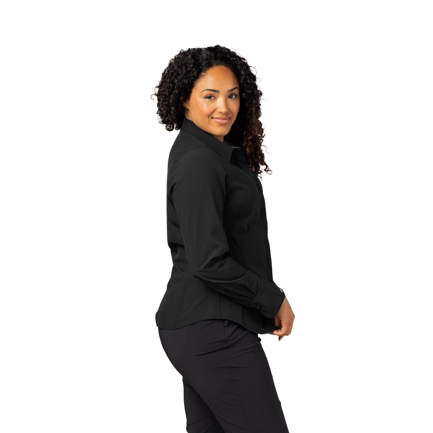 Women's Executive 4-Way Stretch Solid Button Up