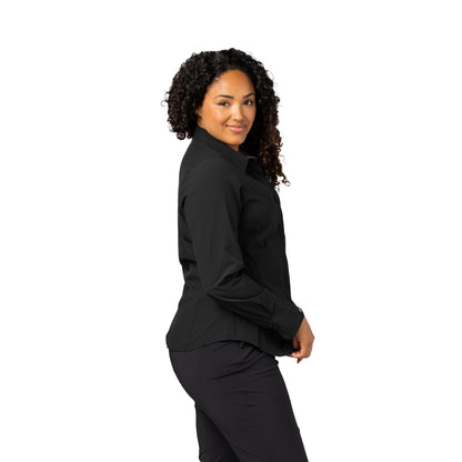 Women's Executive 4-Way Stretch Solid Button Up