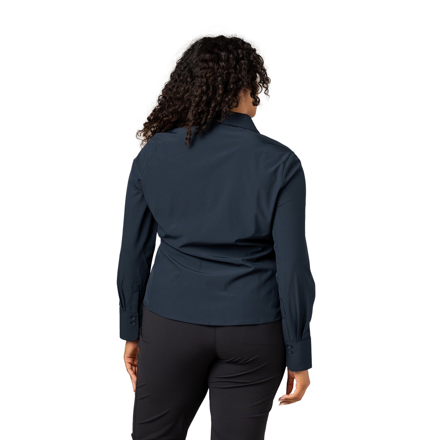 Women's Executive 4-Way Stretch Solid Button Up