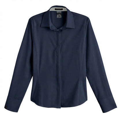 Women's Executive 4-Way Stretch Solid Button Up