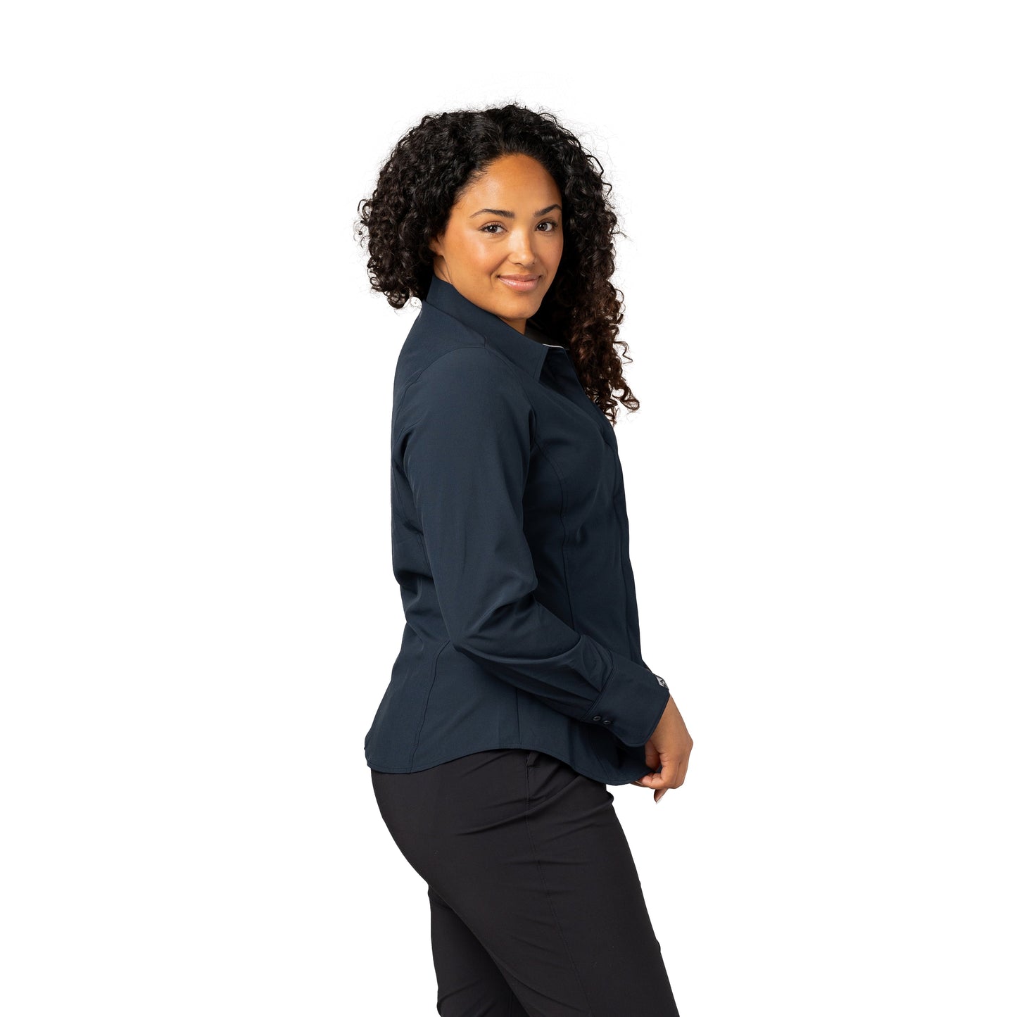 Women's Executive 4-Way Stretch Solid Button Up
