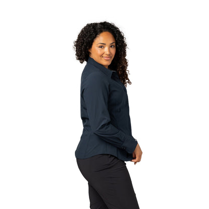Women's Executive 4-Way Stretch Solid Button Up