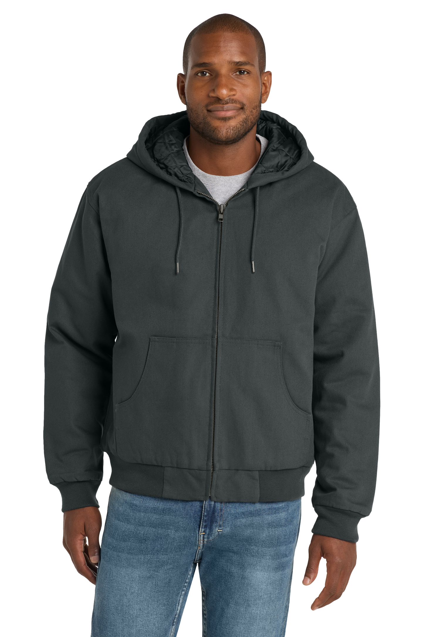 Duck Cloth Hooded Work Jacket